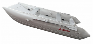 2021 12' Saturn Catamaran - Light Grey - Side View