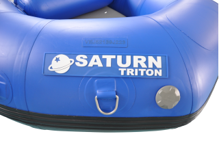 2023 9'6" Saturn Triton Whitewater Raft (Blue) - Logo