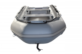 2020 11' Saturn SD330 Dinghy (Dark Grey) With Upgraded C7 Style Inflation Valves - Front View