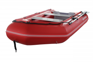 2020 11' Saturn SD330 Dinghy (Red) With Upgraded C7 Style Inflation Valves - Front Angle View