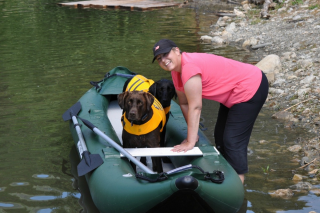 Customer Photo - 13' Saturn Fishing Kayak FK396 - Gotta Love the Dog!