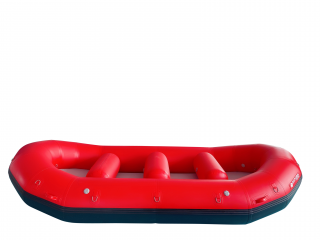14'8" Saturn Triton Whitewater Raft - Red - Side View
