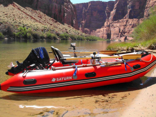 Customer Photo - 14' Saturn Inflatable Boat SD430 - Red