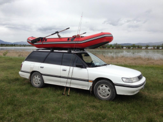 Customer Photo - Older Version 12' Saturn Raft/Kayak RED w/ Custom Frame