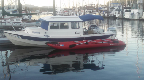 Customer Photo - Older Version 15' Red Saturn KaBoat SK470