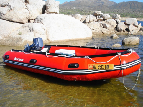 Customer Photo - 14' Saturn Inflatable Boat SD430 - Red
