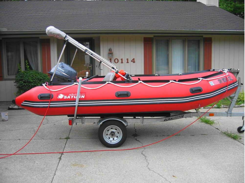 Customer Photo - 14' Saturn Inflatable Boat SD430 - Red