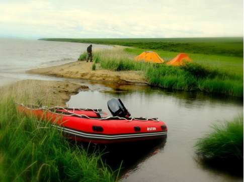 Customer Photo - 14' Saturn Inflatable Boat - Red (Alum. Floor Upgrade Not Shown)