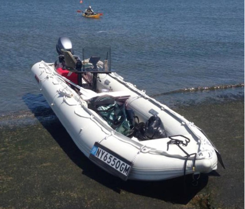 Customer Photo - 15' Grey Saturn KaBoat SK470