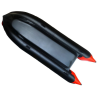 13' Saturn XL KaBoat SK385XL RED - Bottom View Showing Upgraded 1.5mm PVC Black Floor and Exterior Tube Protection