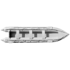 15' Saturn KaBoat SK470 - Light Grey - Top View with 3 Aluminum Bench Seats